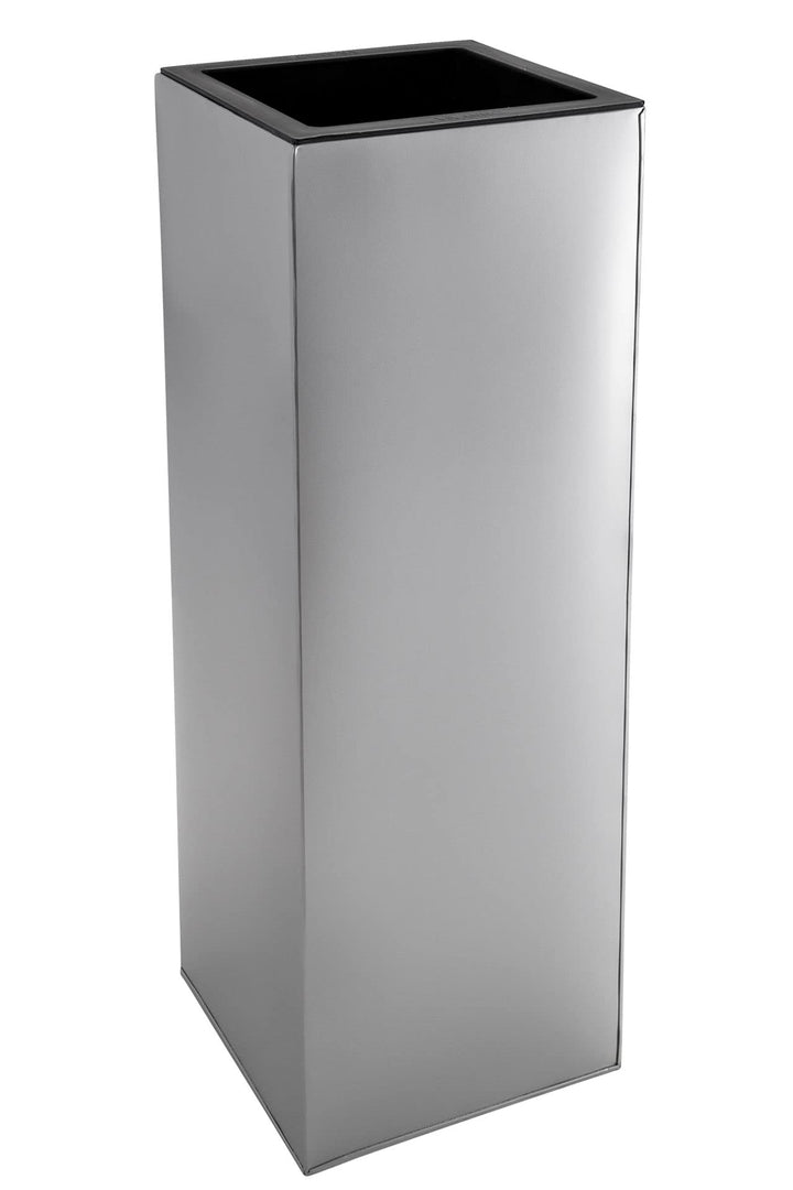 VIVANNO Einzel Zink Blumenkübel Block 100 cm Silber inkl. Bewässerungssystem, Silber