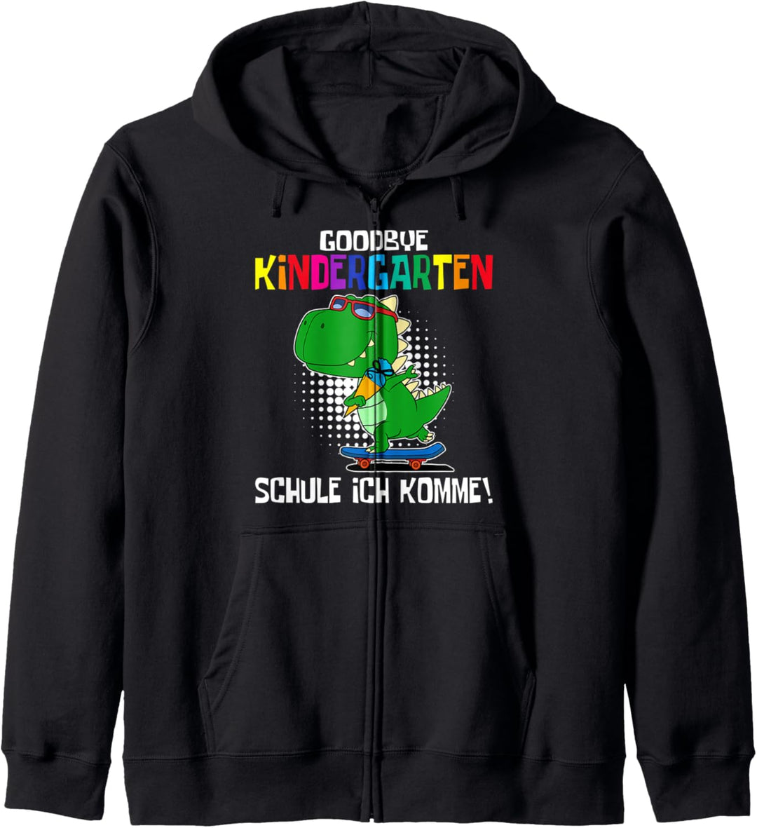 Schulkind Erstklassig Dino mit Schultüte Einschulung Kapuzenjacke