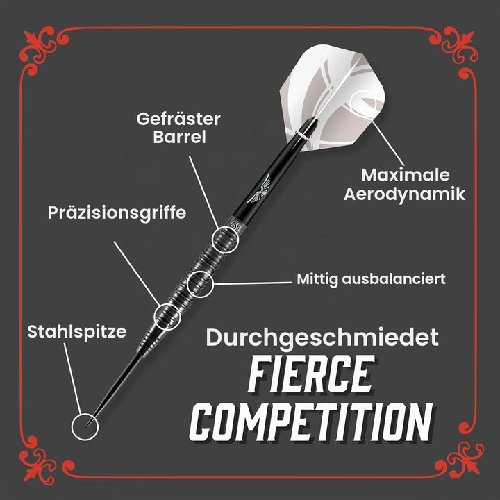 Shot! Darts Zen Satori 90% Tungsten Pro Wurfpfeile Stahlspitzen-Set, Professional - Hergestellt in N