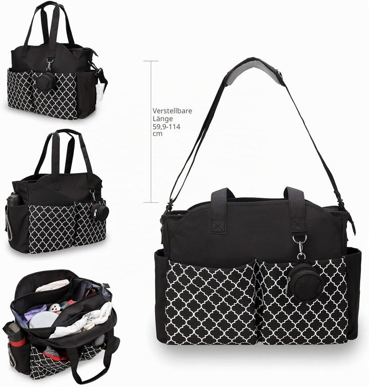 Wickeltasche Tote Baby Wickeltasche Grosse Babytaschen für Mama mit Wickelstation Multifunktions Rei