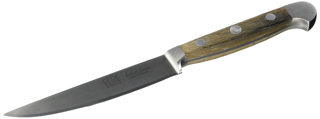 Güde Unisex Alpha Serie lemmetlengte: 12 cm Pom zwart Porterhouse Steakmesser, Eiche, Eichenholz EU