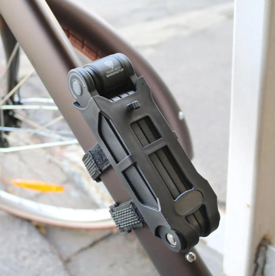 Ruhr-West Manufaktur Fahrradschloss mit hohe Sicherheit – Faltschloss für Fahrrad, Motorrad, E-Bike