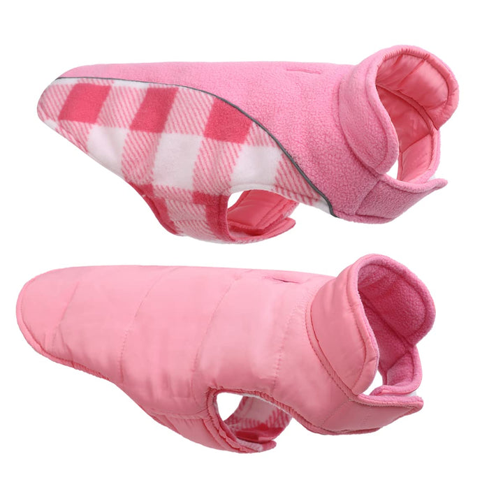 Warme Hundemantel Winter, Hundemantel mit Bauchschutz, Wintermantel für Hunde mit Reflektierend, Wen