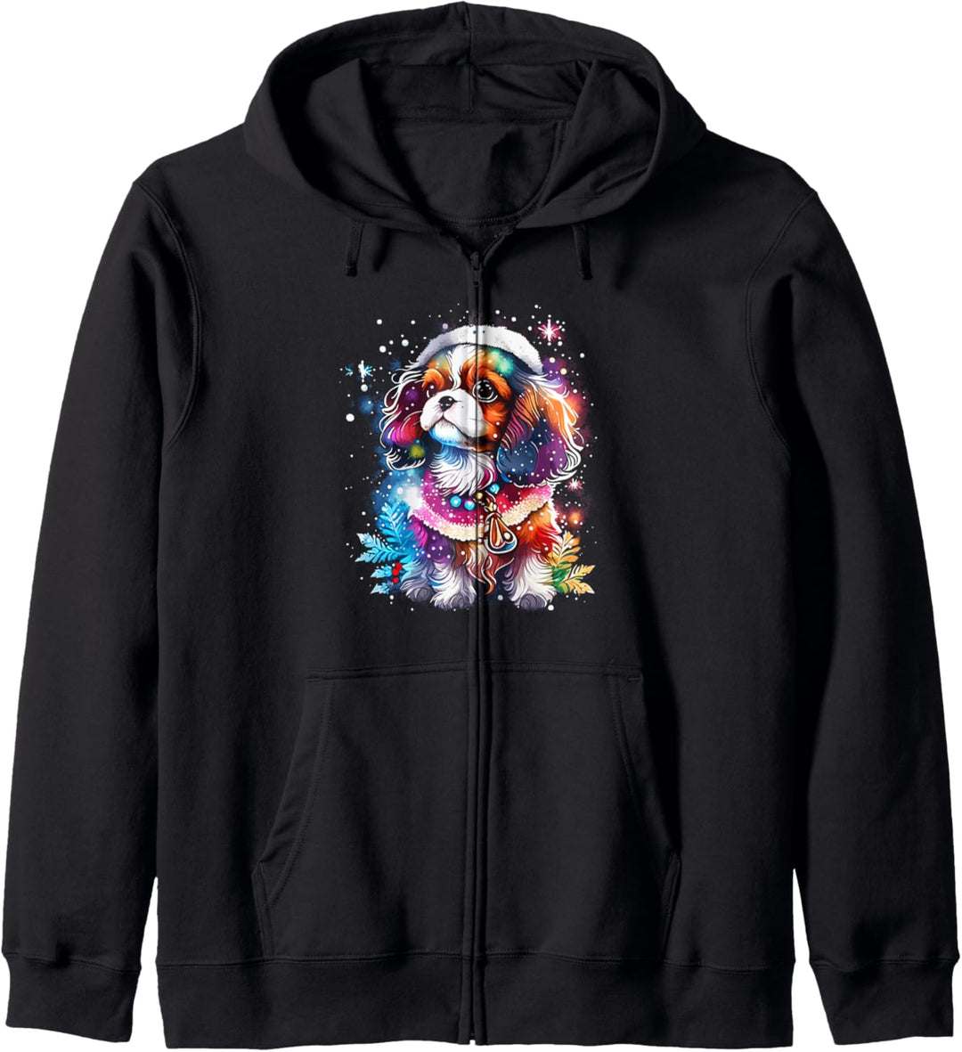 Cavalier King Charles Spaniel Hund Weihnachts Kapuzenjacke