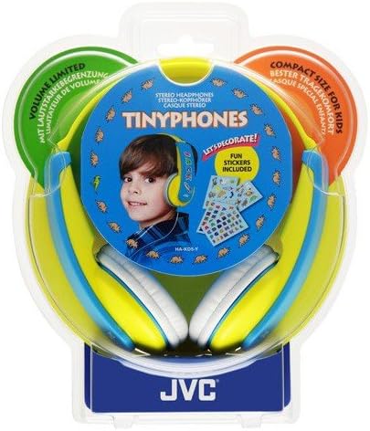 JVC HA-KD5-Y-E Kinder Stereo Kopfhörer mit reduzierter Lautstärke (85dB/1mW), Gelb, Gelb