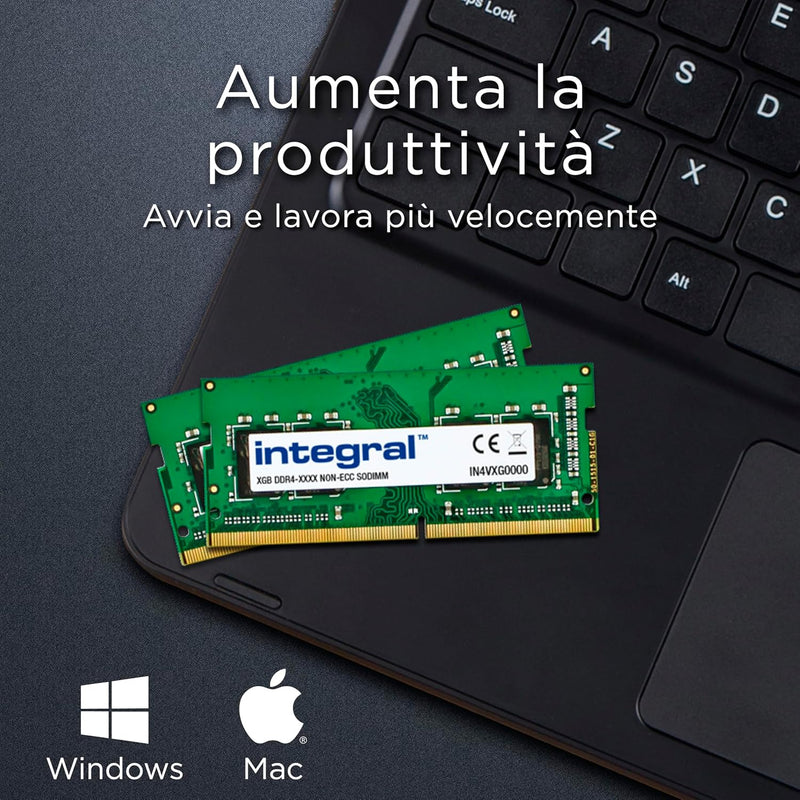 Integral 32GO Kit (2x16GO) DDR4 RAM 2666MHz (oder 2400MHz & 2133MHz) SODIMM Laptop/Notebook PC4-2133