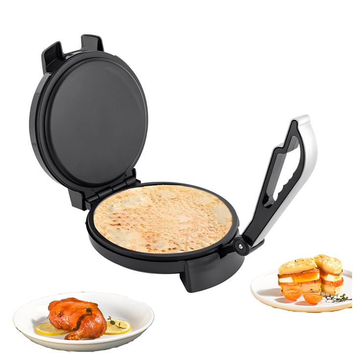 26 cm Crepes Maker, Roti Maker Elektrisch, 1200W, Beidseitige Beheizung, 200–260 °C, Antihaftbeschic