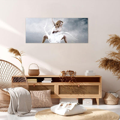 Wandbilder Dekoration Wohnzimmer Frau Tänzerin Ballett Panorama Bilder auf Leinwand 120x50cm Leinwan