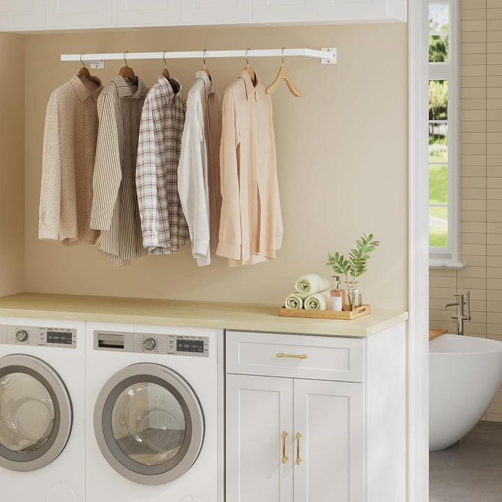 eSituro Kleiderstange Wandmontage, Garderobe Rohr industrial, für Flur Küche Wohnzimmer Badezimmer,