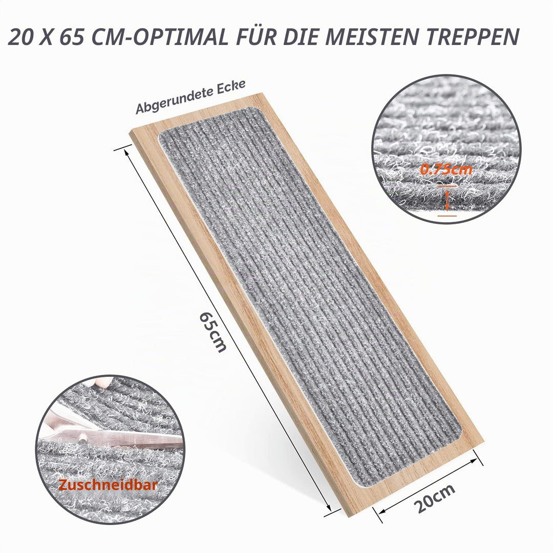 MBIGM 15er Set Stufenmatten 20 cm X 65 cm Treppenteppich Selbstklebend Sicherheit Stufenteppich für