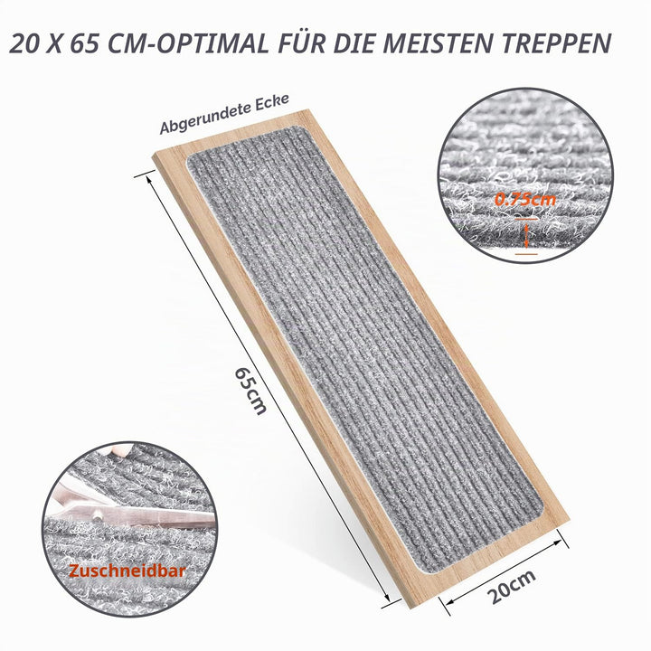 MBIGM 15er Set Stufenmatten 20 cm X 65 cm Treppenteppich Selbstklebend Sicherheit Stufenteppich für