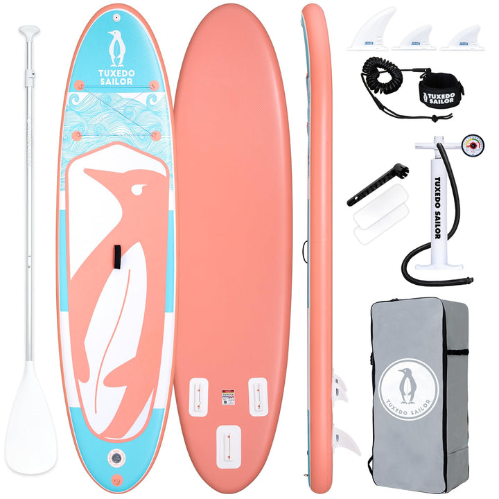 Tuxedo Sailor Stand Up Paddle Board Aufblasbares SUP Board Stand-Up Paddling mit Premium Zubehör, Pa
