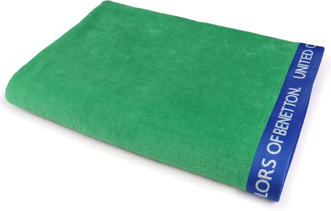 United Farben of Benetton, Set 2 Strandtücher, 90 x 160 cm, 380 g/m², 100% Baumwolle, Grün