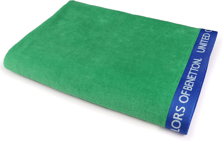 United Farben of Benetton, Set 2 Strandtücher, 90 x 160 cm, 380 g/m², 100% Baumwolle, Grün