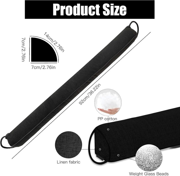 Zugluftstopper für Türen, Windstopper Tür, 92cm Tür Zugluftstopper, Dreieckige Zugluftstopper Fenste