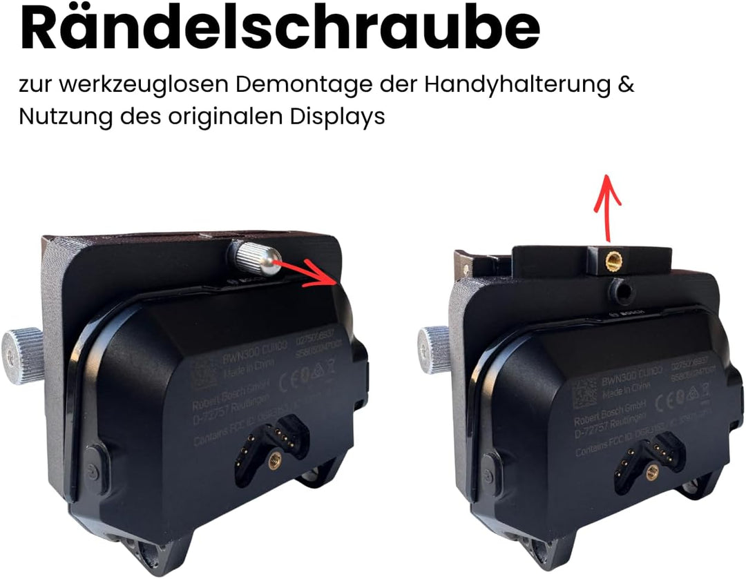 Generisch Universal 2.0 Halterung für Bosch SmartphoneHub/COBI.Bike E-Bike – Handyhalter Adapter mit