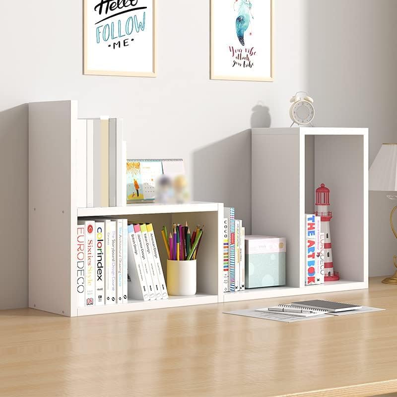 Desktop-Akten-Organizer, Schreibtisch, Bücherregal, Büro, Bücherregal, verstellbar, aus Holz, Bücher