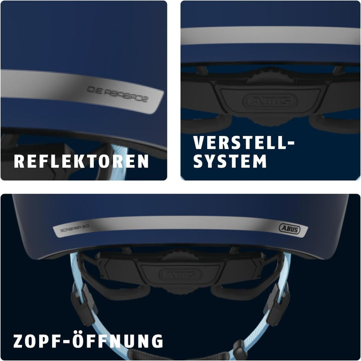 ABUS Stadthelm Scraper 3.0 ACE - Robuster Fahrradhelm für den Stadtverkehr - für Damen und Herren M