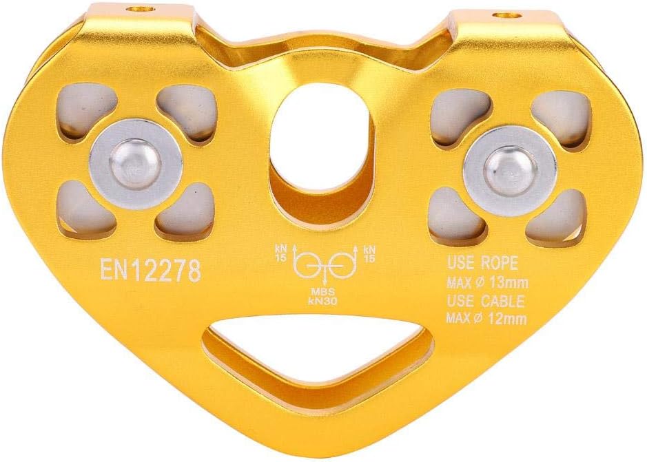 Alomejor Professionelle Klettern Seilzug Seilrolle 30KN Laufkatze Herzform für Klettersteige im Frei