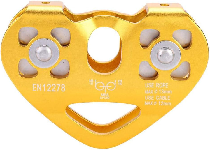 Alomejor Professionelle Klettern Seilzug Seilrolle 30KN Laufkatze Herzform für Klettersteige im Frei