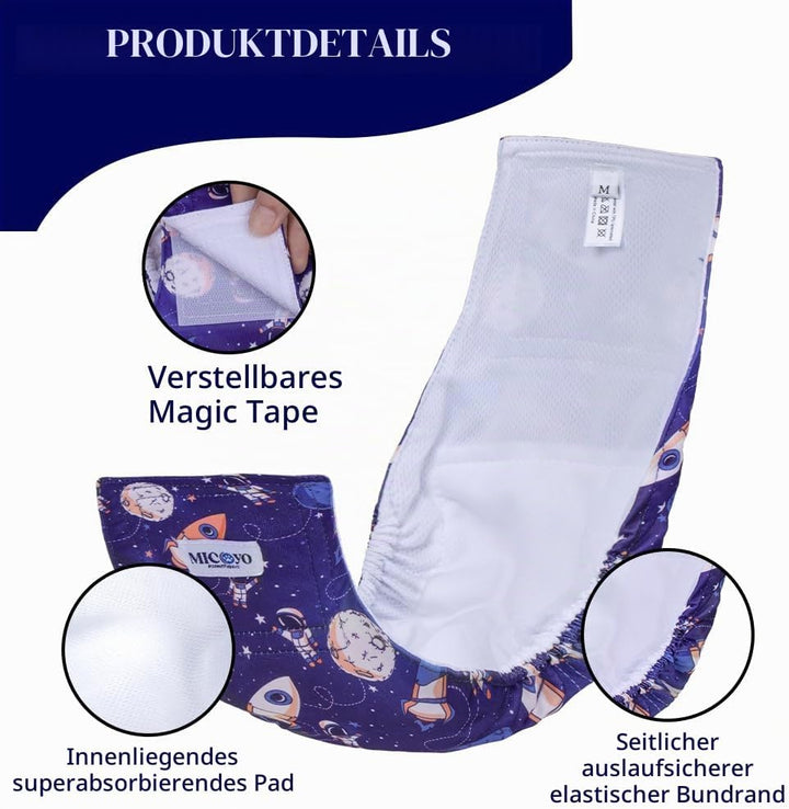 MICOOYO Wiederverwendbare Hundewindeln für Männer, 3er-Pack, waschbare Bauchbänder für Hunde, super