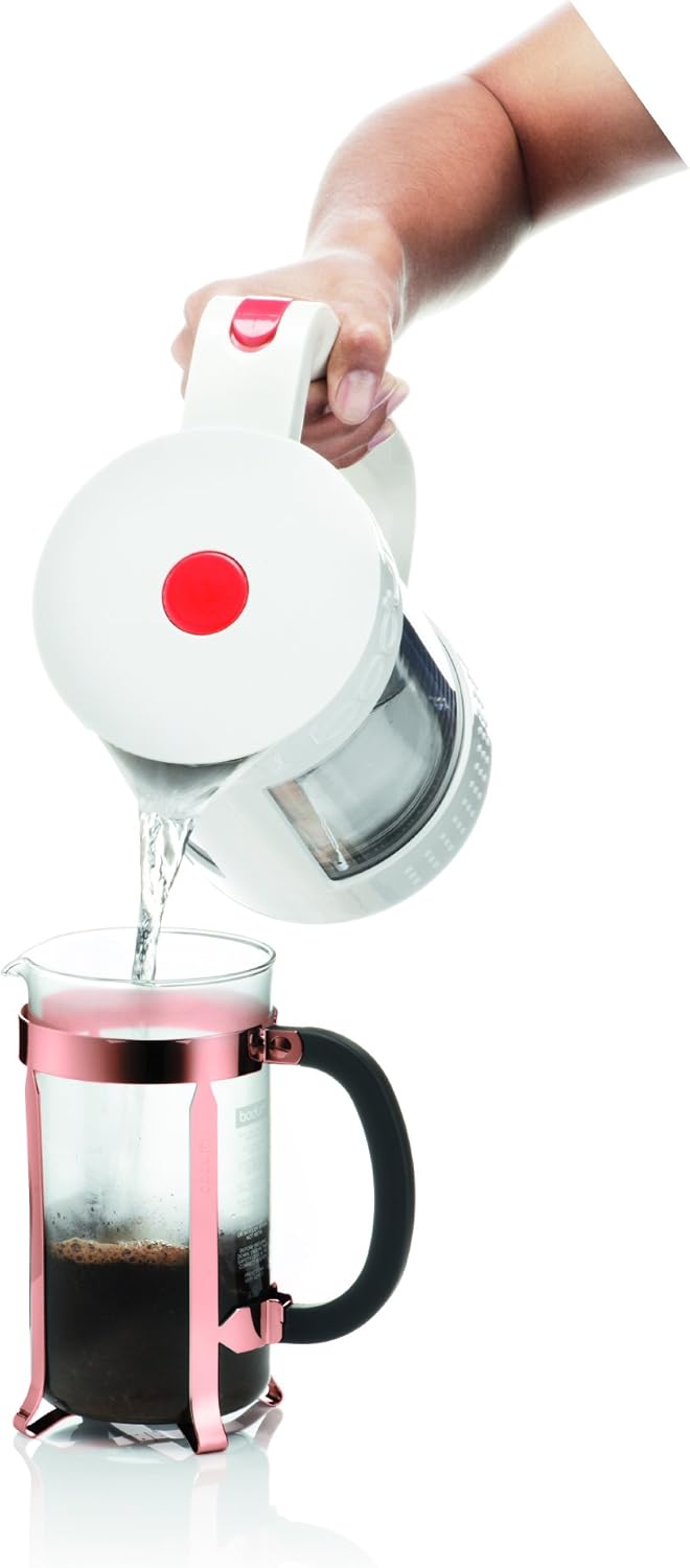 Bodum K1928-18-1 Chambord Set Kaffebereiter 8 Tassen mit 2 Gläser 35 cl Doppelwand Pavina, Chrom, 1