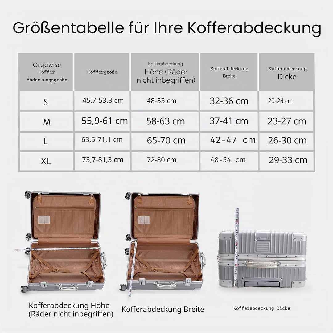 OrgaWise Kofferhülle Luggage Cover Gepäck Cover Gepäckabdeckung for Travel Luggage Schutzhülle Koffe