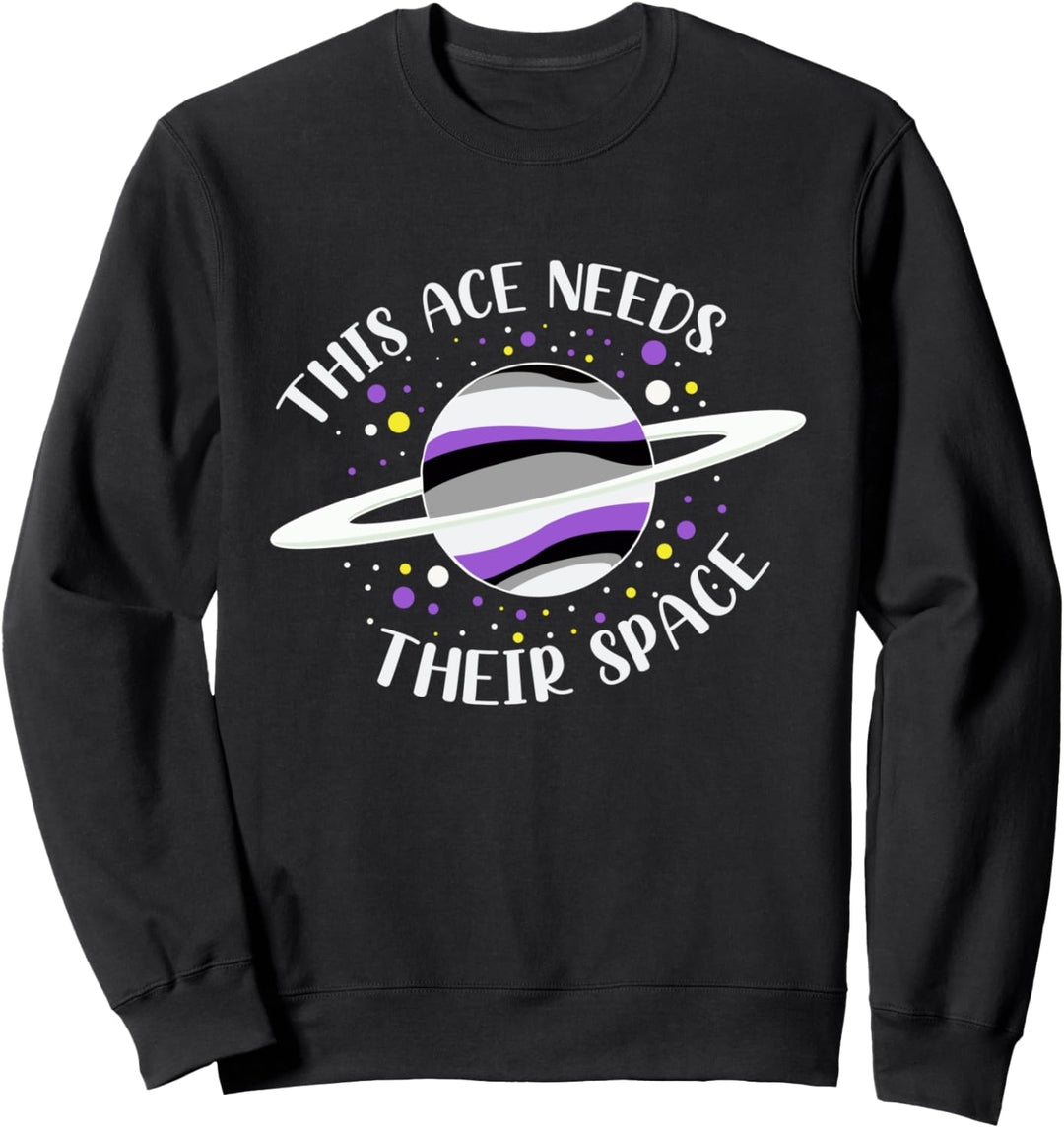 Ace Flagge Planet LGBTQ Queer Geschenk Lustiges Asexuell Sweatshirt