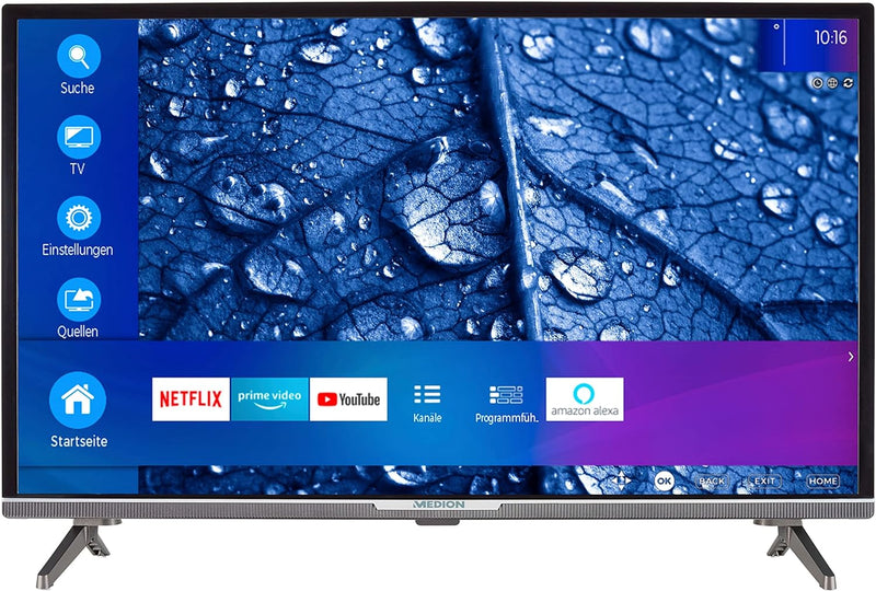 MEDION P13204 (MD 31403) 80 cm (32 Zoll) Full HD Fernseher (Smart-TV, HDR, Netflix, Prime Video, WLA