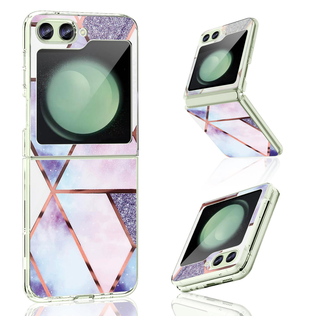 Galaxy Z Flip 5 Handyhülle für Samsung Galaxy Z Flip 5 Hülle Silikon Slim Marmor Transparent Z Flip