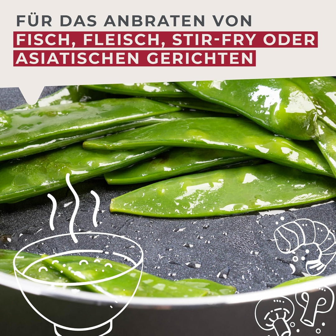 Fackelmann Brandao Antihaft-Bratpfannen Set Ø16/20 cm – Aus recyceltem Aluminium, PFAS-freie Keramik