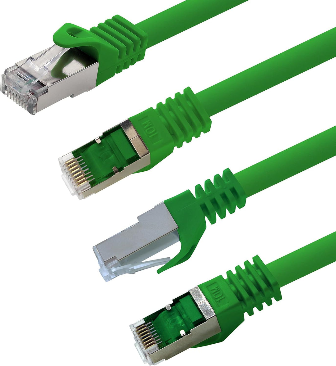 1aTTack.de 5m - grün - 5 Stück Cat7 Netzwerkkabel SFTP Patchkabel Lankabel Rohkabel 10GB/s - 500 Mhz