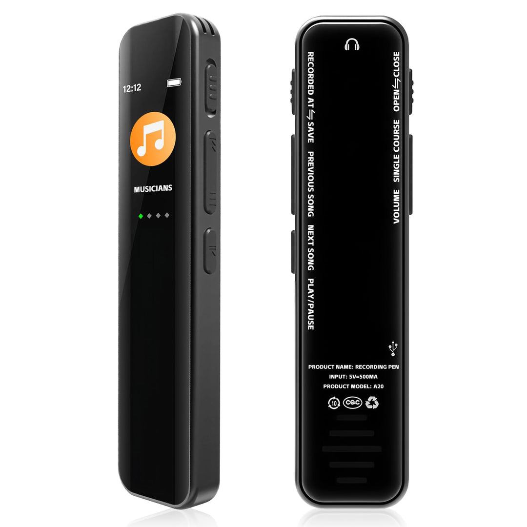 Diktiergerät Mini, 64GB Aufnahmegerät, Digitales Diktiergerät, Diktiergerät Digital mit Wiedergabe,