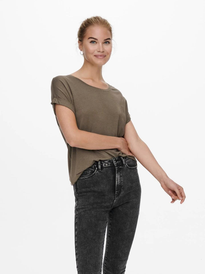 ONLY Female Top ONLMOSTER Top 4er Pack (Caribou, Winetasting, Rose Brown, Pumice Stone) XS, 4er Pack
