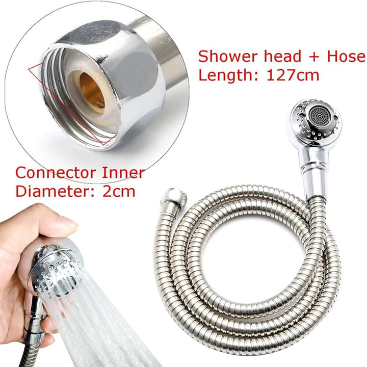 Dusche Mischbatterie Auslass 1/2 Zoll mit 80 cm Einlassrohren und Auslassrohren + Sprinkler Set für
