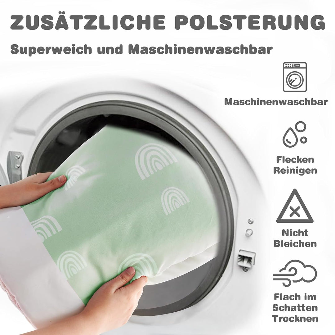 Mallify - Spielmatte für Babys mit Krabbeldecke, 6 abnehmbaren sensorischen Spielzeugen und 12 bunte