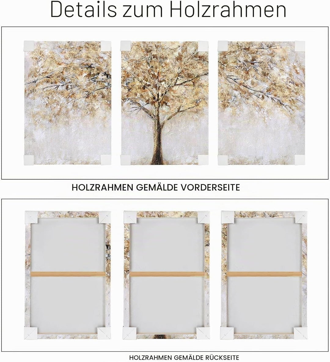 3 Panels Mit Rahmen Leinwand Bilder Abstrakte Baum Bild auf Leinwand Malerei Kunstdrucke Poster Bild