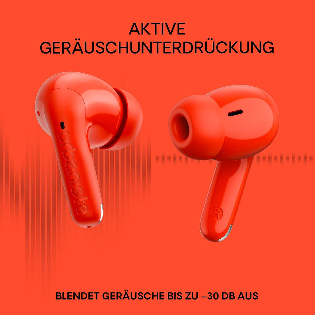 Urbanista Kabellose Bluetooth Kopfhörer In Ear, Noise Cancelling InEar und Multipoint-Verbindung, 32