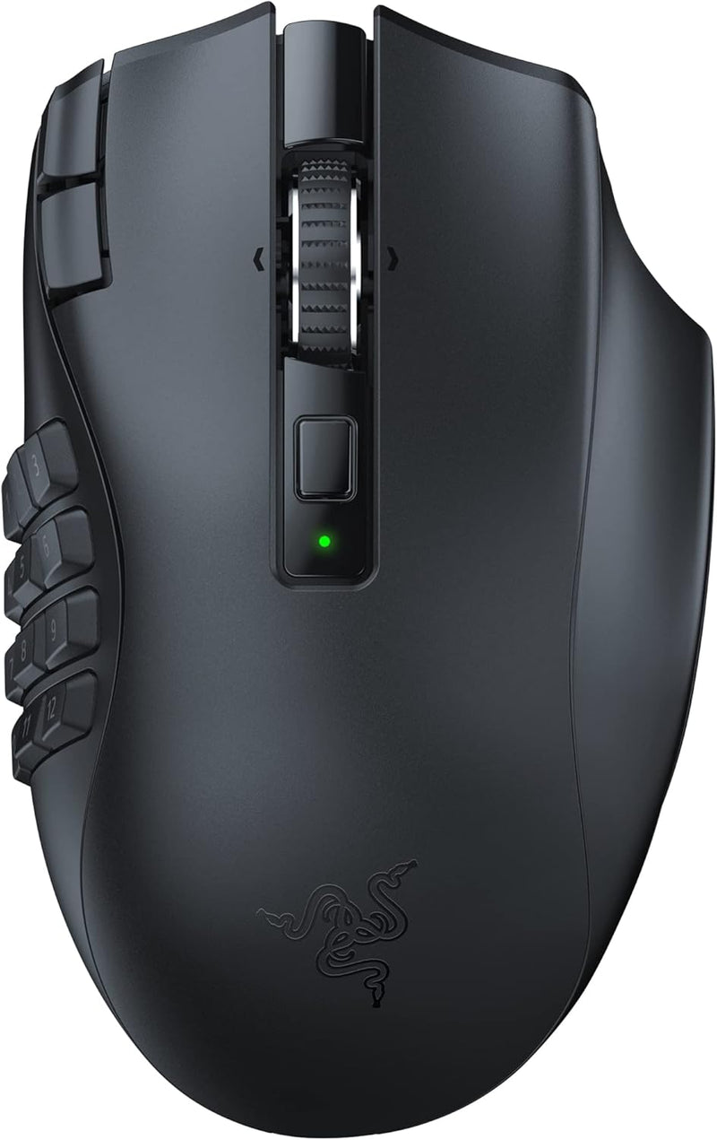 Razer Naga V2 HyperSpeed - Ergonomische Kabellose MMO Gaming Maus (19 Programmierbaren Tasten, Hyper