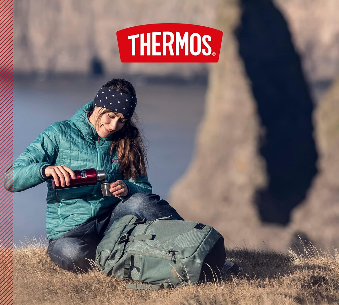 Thermos 4003.248.047 Thermosflasche Stainless King, Edelstahl Cranberry 0,47 l, Drehverschluss, 12 S