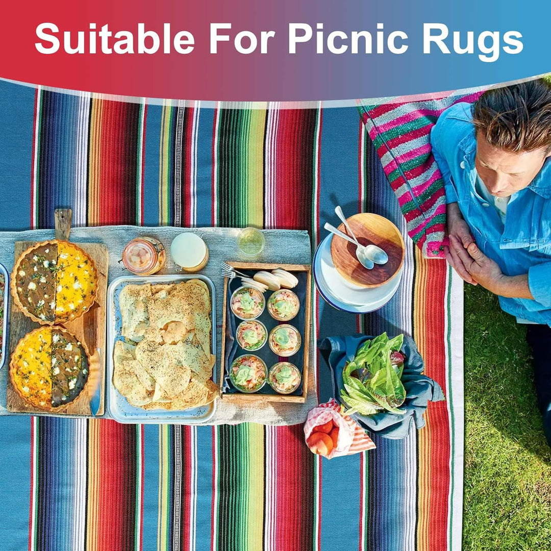 Mexikanische Decke, Sarape Picknick, Tischdecke, warme Decke, Yoga-Stange, 120 x 180 cm