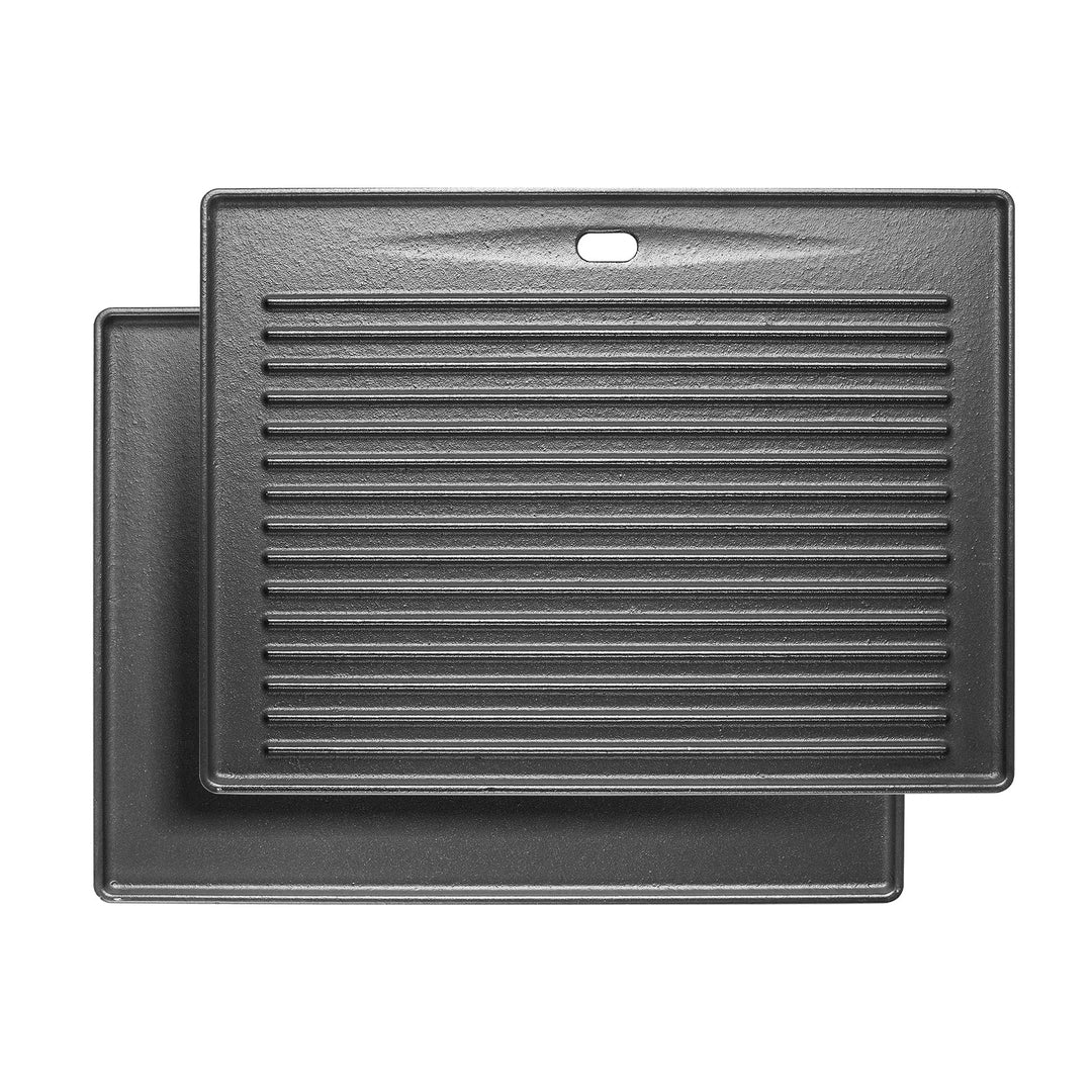 Grillpfanne Gusseisen Ersatzteile für PRO/RED Serie, 41.5 x31CM Grillplatte zubehör&amp; Wendeplatte Gus