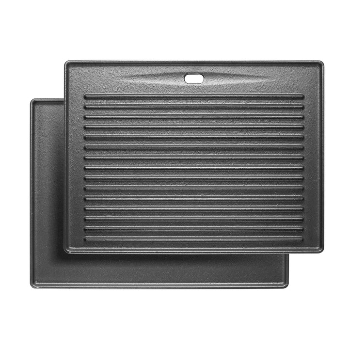 Grillpfanne Gusseisen Ersatzteile für PRO/RED Serie, 41.5 x31CM Grillplatte zubehör&amp; Wendeplatte Gus