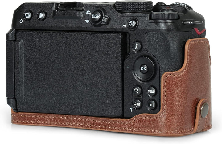 MegaGear Ever Ready Kameratasche aus echtem Leder, kompatibel mit Nikon Z30 (Braun), Braun