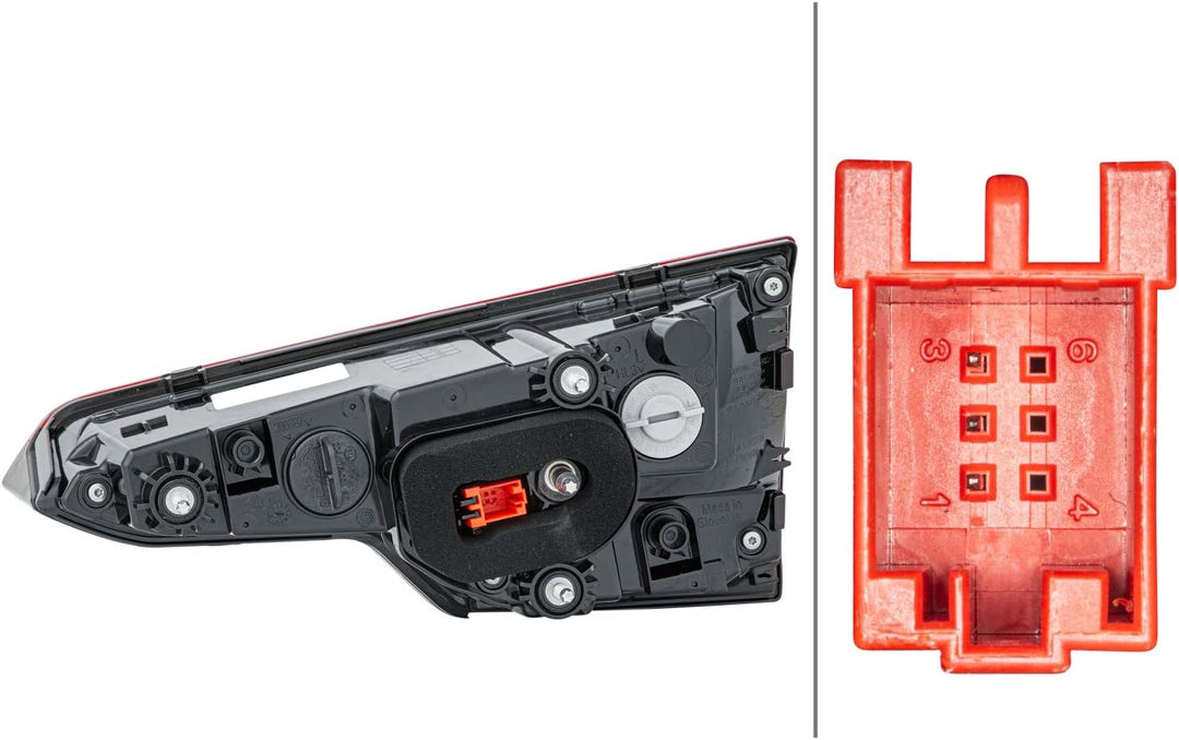 HELLA 2SA 012 249-071 Heckleuchte - Glühlampe - innerer Teil - links - für u.a. Audi A4 (8W2, 8WC, B
