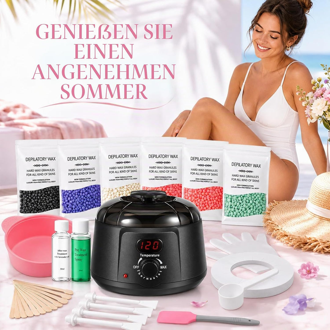 35PCS Waxing Set Wachswärmer Wax Warmer Heater Wachserhitzer Hair Removal Waxing Set Wachsmaschine W