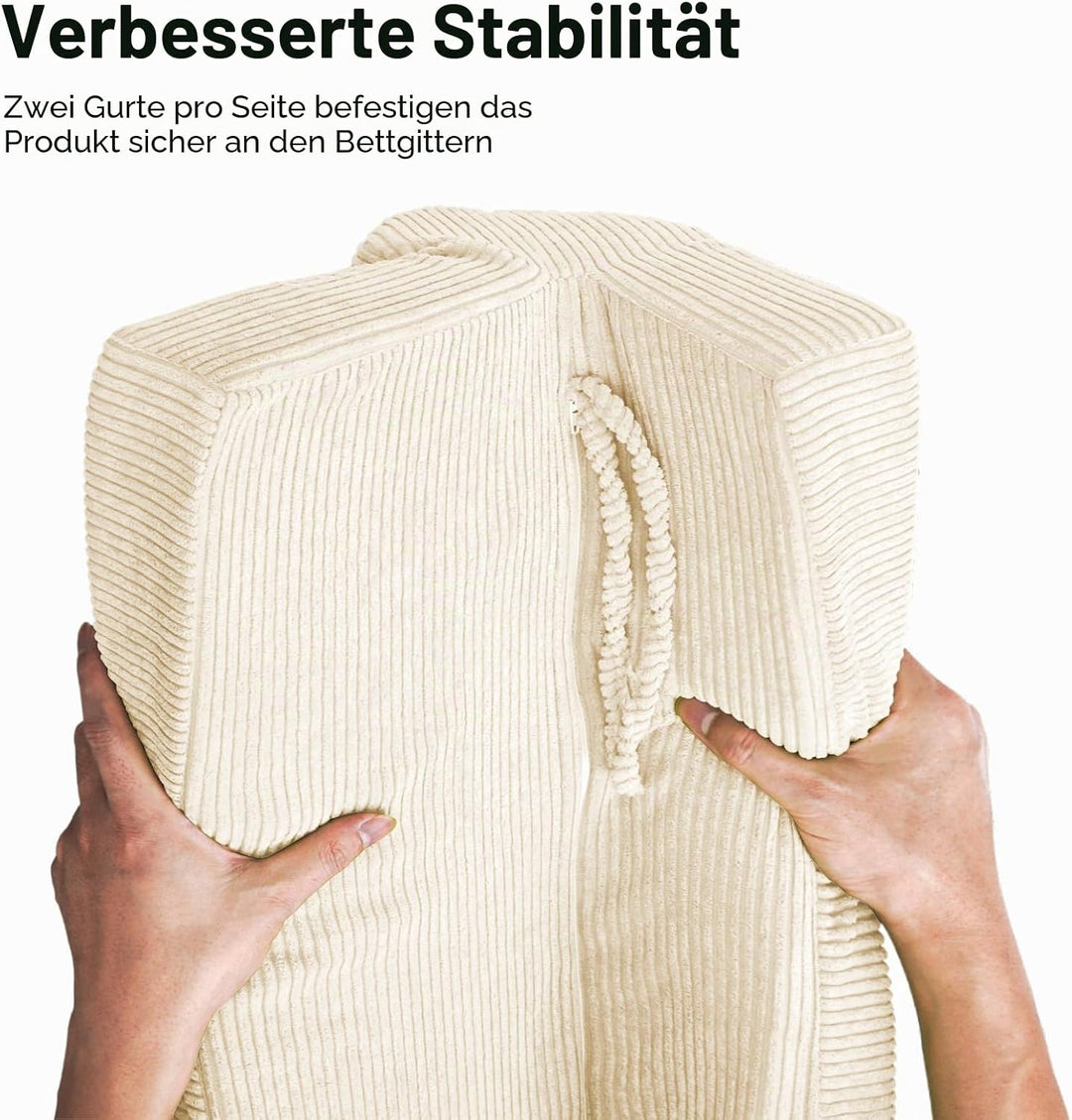 Tragbares Bettgitter für Kleinkinder, Nestchen für Kleinkinder, Bettgitter mit waschbarem Bezug, Grö