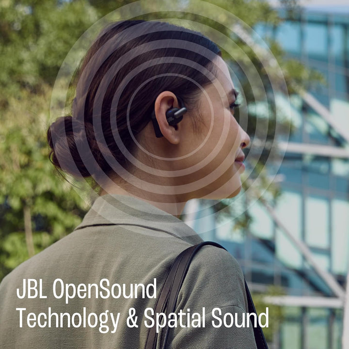 JBL Sense Pro kabellose Open-Ear-Kopfhörer, Hi-Res Audio, 38 Stunden Spielzeit, 4 Mikrofone, IP54 Wa