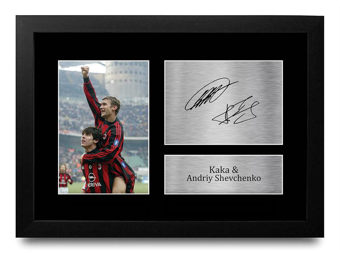 HWC Trading FR A4 Kaka & Andriy Shevchenko A C Milan Geschenke Gedruckt, Signiert Autogramm Bild, Fü