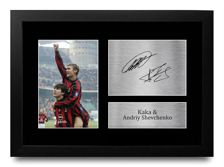 HWC Trading FR A4 Kaka & Andriy Shevchenko A C Milan Geschenke Gedruckt, Signiert Autogramm Bild, Fü